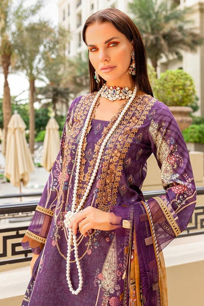 Jade Classic 3 Piece Unstitched Digital Printed Cotton Satin Suit - CS-19999 B