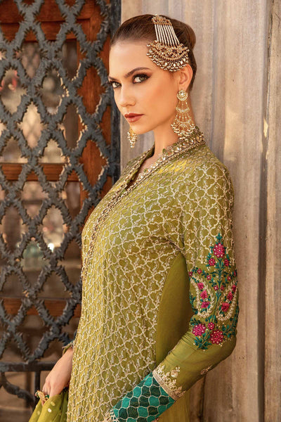 Maria. B 03 Piece Unstitched Embroidered Cotton Satin Suit - CST-803