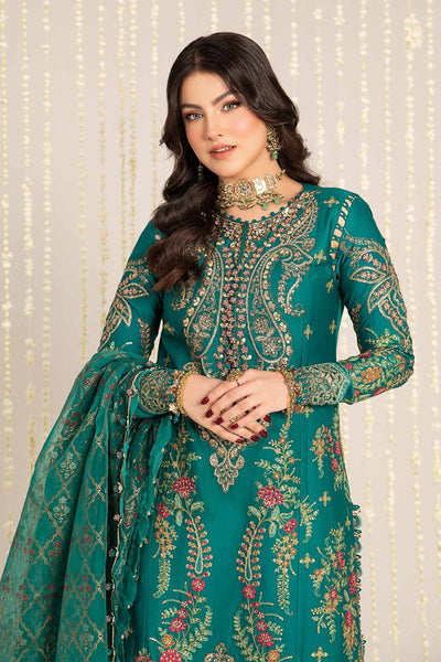 Maria. B 03 Piece Unstitched Embroidered Cotton Satin Suit - CST-805