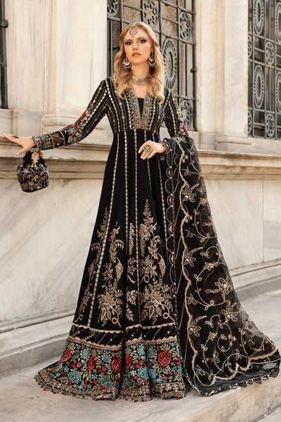 Maria. B 03 Piece Unstitched Embroidered Cotton Satin Suit - CST-806