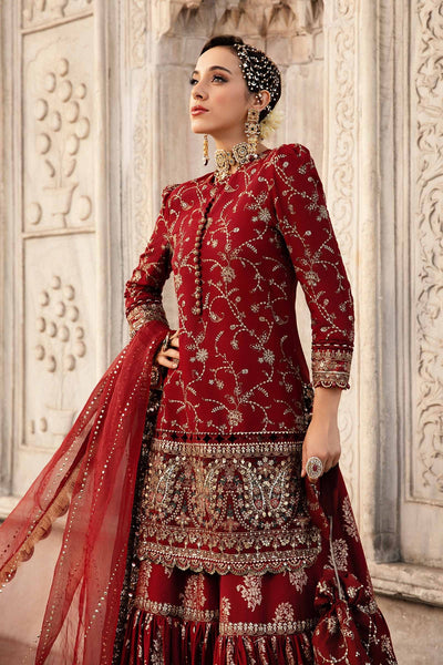 Maria. B 03 Piece Unstitched Embroidered Cotton Satin Suit - CST-807