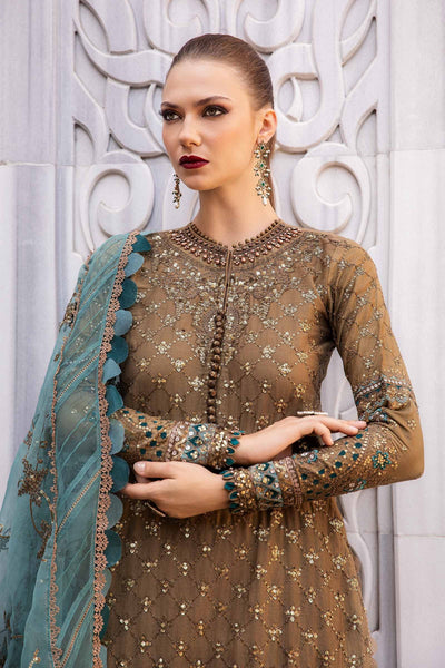 Maria. B 03 Piece Unstitched Embroidered Cotton Satin Suit - CST-808