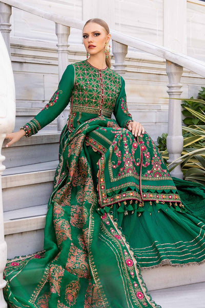 Maria. B 03 Piece Unstitched Embroidered Cotton Satin Suit - CST-811