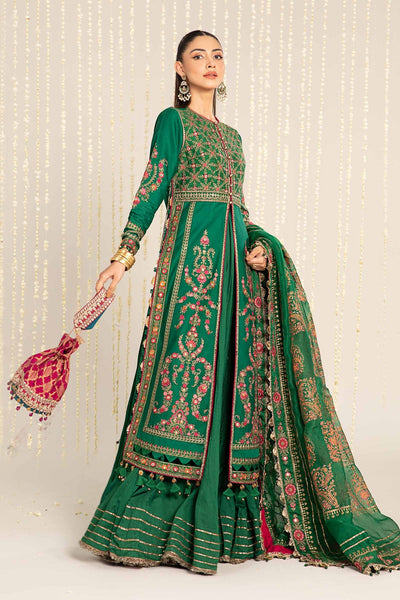 Maria. B 03 Piece Unstitched Embroidered Cotton Satin Suit - CST-811