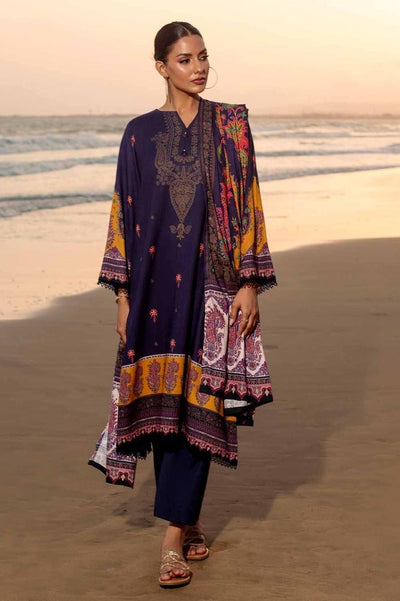 Gul Ahmed 3PC Digital Printed Cotail Linen Unstitched Suit CV-32001