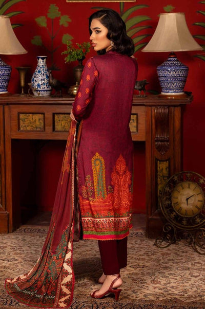 Gul Ahmed 3PC Digital Printed Cotail Linen Unstitched Embroidered Suit CV-32003