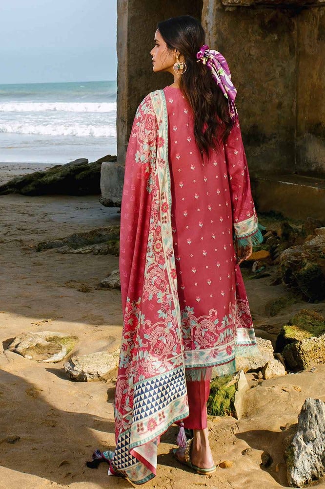 Gul Ahmed 3PC Digital Printed Cotail Linen Unstitched Suit CV-32004