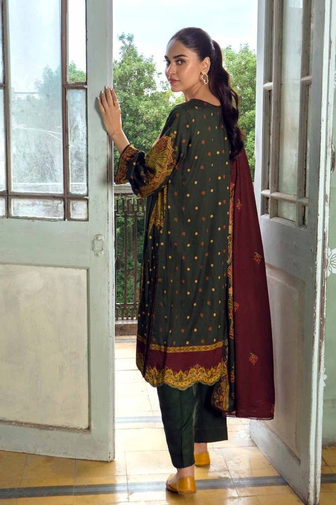 Gul Ahmed 3PC Digital Printed Twill Linen Unstitched Suit CV-32005