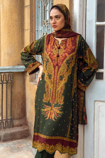 Gul Ahmed 3PC Digital Printed Twill Linen Unstitched Suit CV-32005