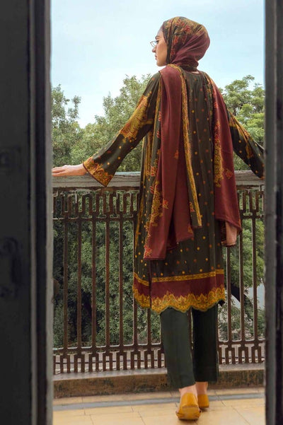Gul Ahmed 3PC Digital Printed Twill Linen Unstitched Suit CV-32005