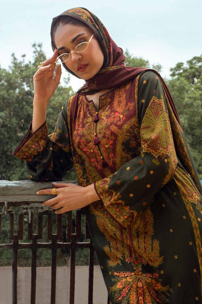 Gul Ahmed 3PC Digital Printed Twill Linen Unstitched Suit CV-32005