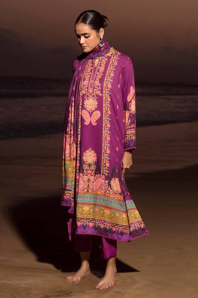 Gul Ahmed 3PC Digital Printed Cotail Linen Unstitched Suit CV-32006