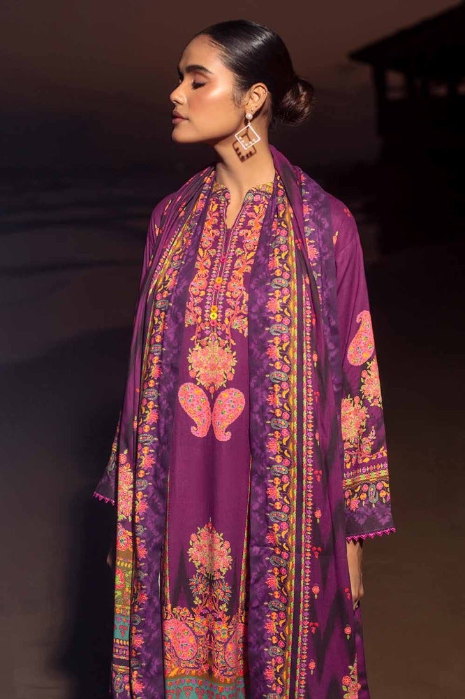 Gul Ahmed 3PC Digital Printed Cotail Linen Unstitched Suit CV-32006