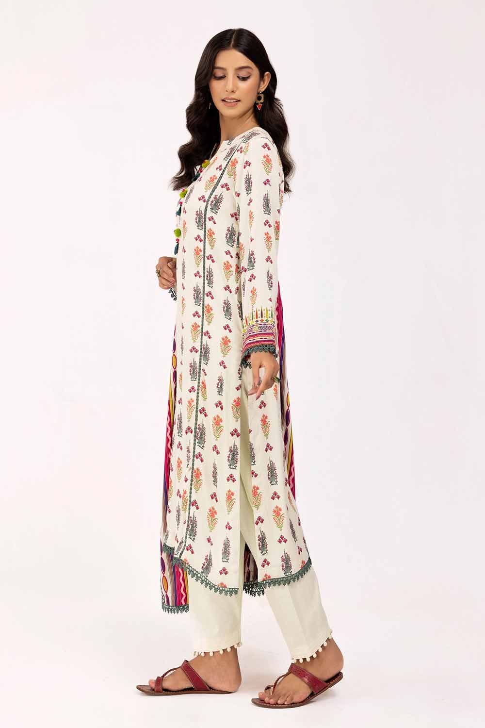 Gul Ahmed 3PC Unstitched Printed Cotail Suit CV-42001