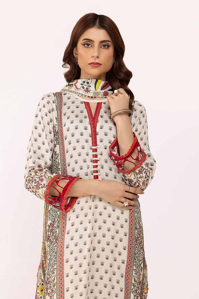 Gul Ahmed 3PC Unstitched Printed Cotail Suit CV-42002