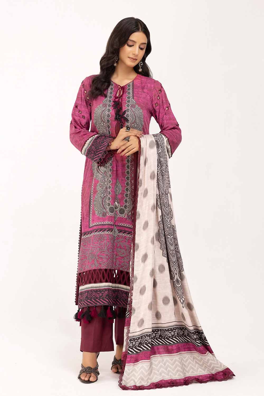 Gul Ahmed 3PC Unstitched Printed Cotail Suit CV-42004