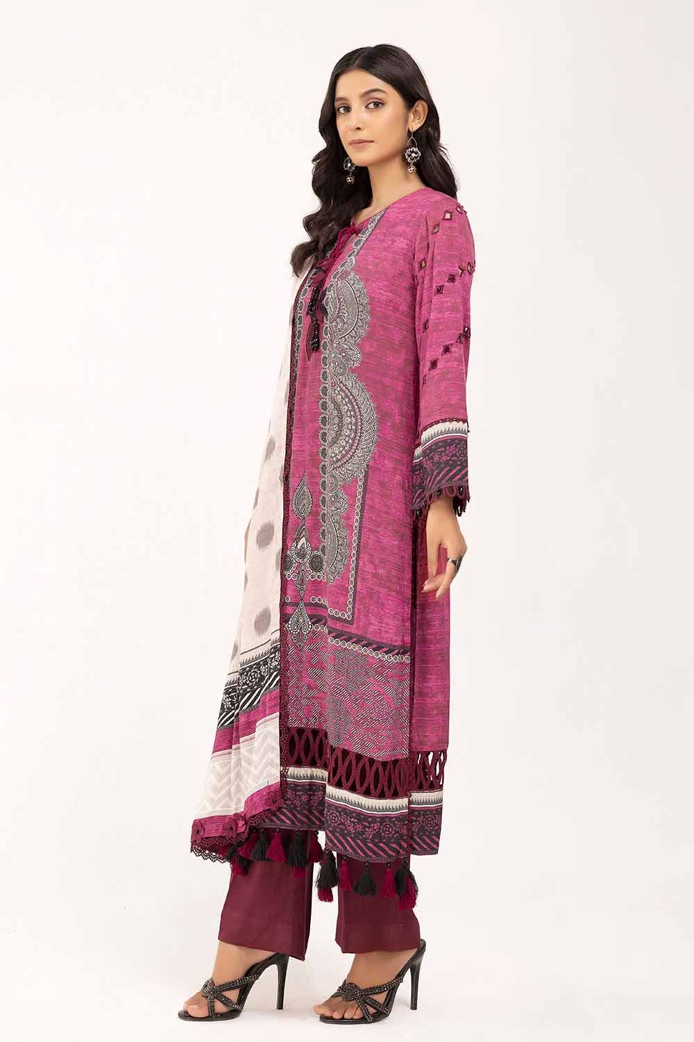 Gul Ahmed 3PC Unstitched Printed Cotail Suit CV-42004