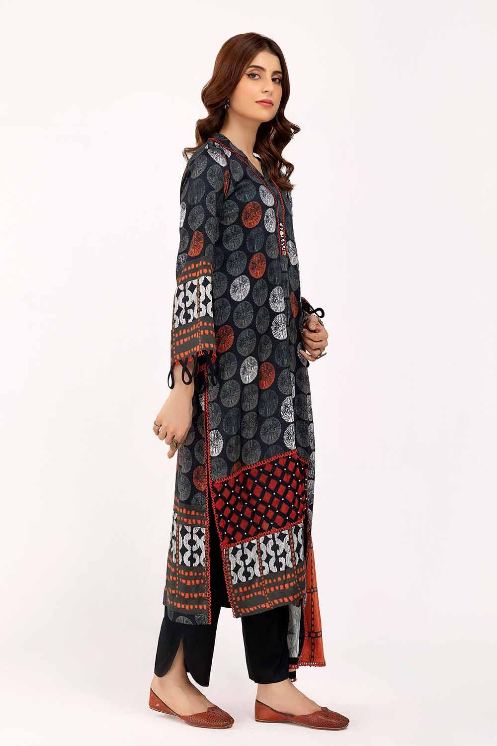 Gul Ahmed 3PC Unstitched Printed Cotail Suit CV-42006