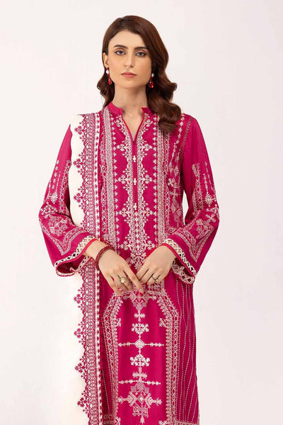 Gul Ahmed 3PC Unstitched Embroidered Cotail Suit with Embroidered Cotail Dupatta CV-42013