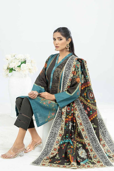 Gul Ahmed 3PC Printed Khaddar Stitched Suit CW-32010