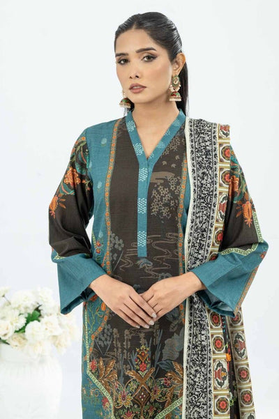 Gul Ahmed 3PC Printed Khaddar Stitched Suit CW-32010