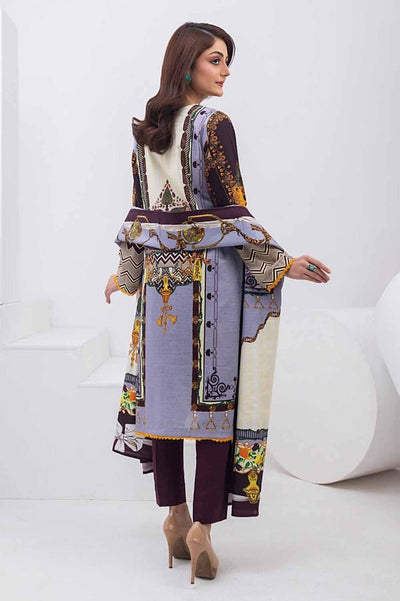 Gul Ahmed 3PC Printed Khaddar Stitched Suit CW-32028