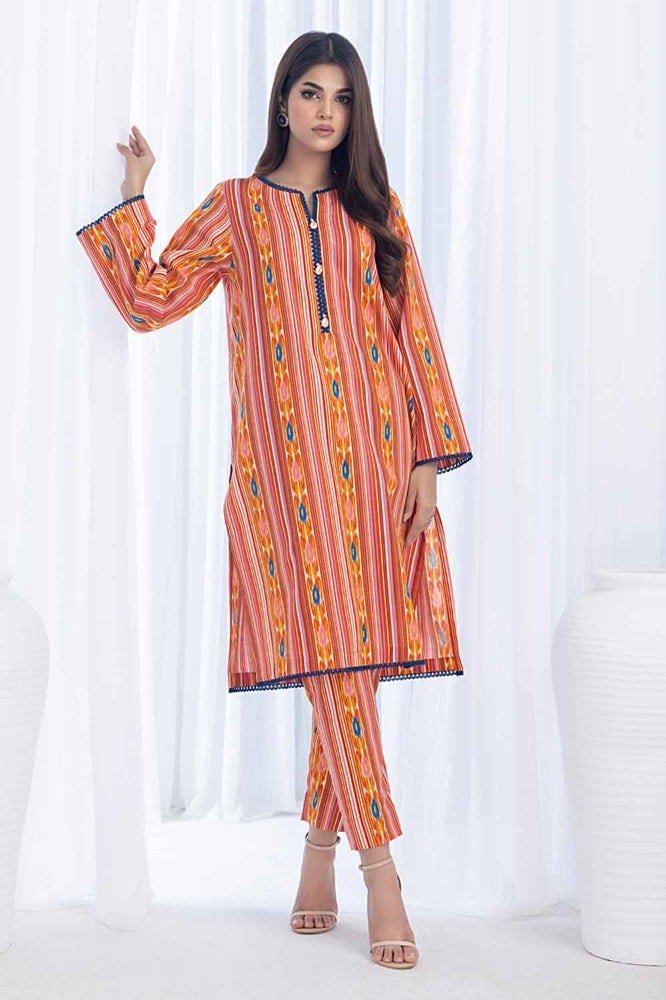 Gul Ahmed 2 Piece Printed Khaddar Unstitched Suit CWT-32002