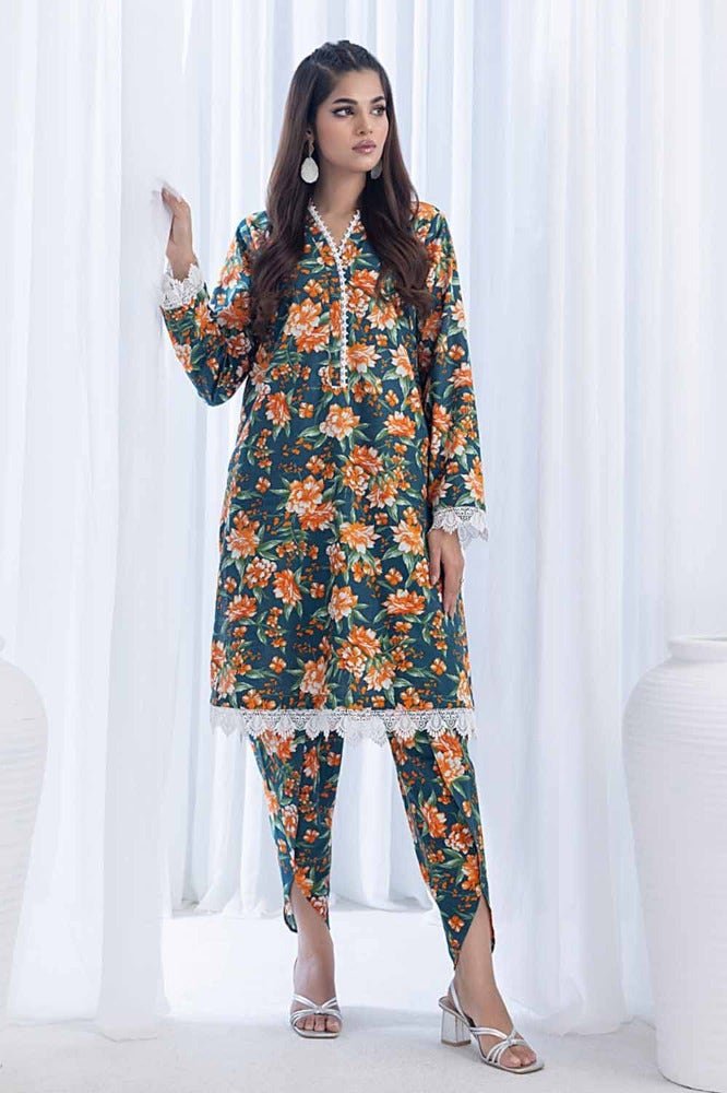 Gul Ahmed 2 Piece Printed Khaddar Unstitched Suit CWT-32006