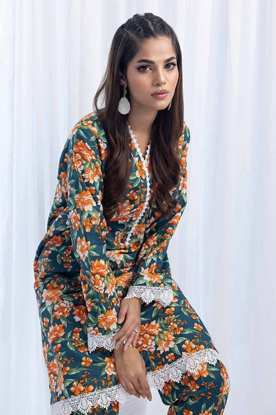 Gul Ahmed 2 Piece Printed Khaddar Unstitched Suit CWT-32006