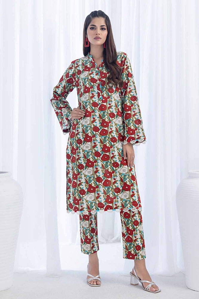 Gul Ahmed 2 Piece Printed Khaddar Unstitched Suit CWT-32009