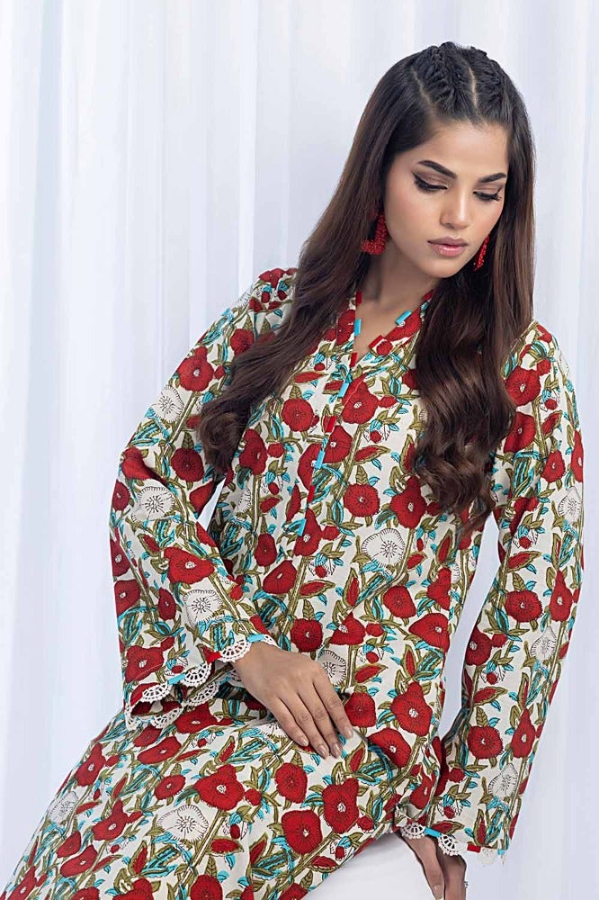 Gul Ahmed 2 Piece Printed Khaddar Unstitched Suit CWT-32009