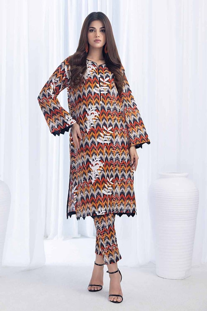 Gul Ahmed 2 Piece Printed Khaddar Unstitched Suit CWT-32010