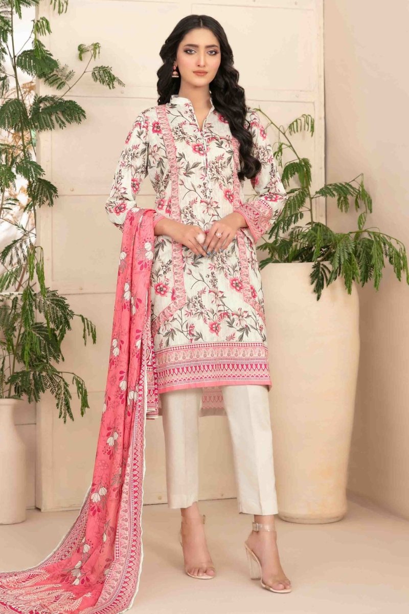 Tawakkal Fabrics 3 Piece Stitched Digital Printed Bana Dora Lawn Suit - D-1278