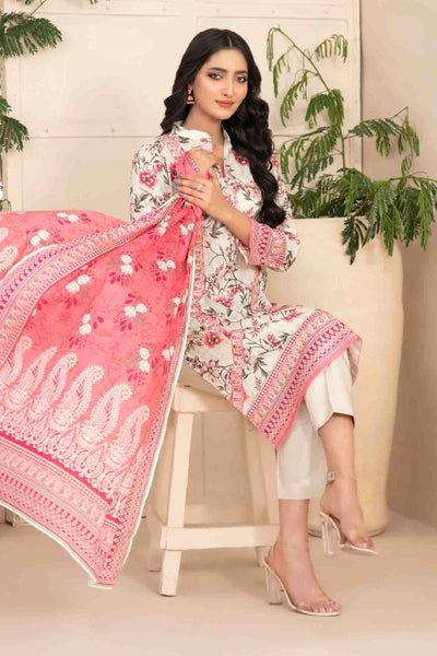 Tawakkal Fabrics 3 Piece Stitched Digital Printed Bana Dora Lawn Suit - D-1278
