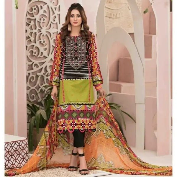 Amna Sohail By Tawakkal Fabrics 3 Piece Stitched Graceful Ensemble Suit D-1348