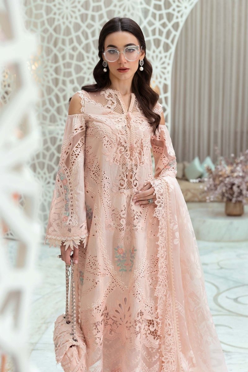 Maria. B 3 Piece Unstitched Embroidered Lawn Suit - D-2513-A