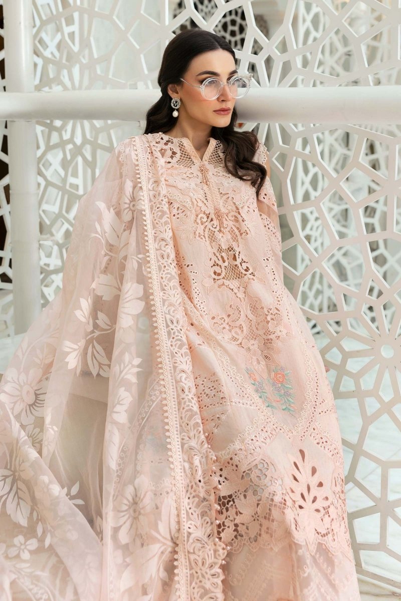Maria. B 3 Piece Unstitched Embroidered Lawn Suit - D-2513-A