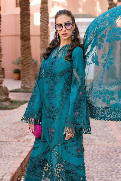 Maria. B 3 Piece Unstitched Embroidered Lawn Suit - D-2513-B