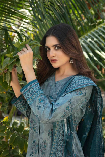 Tawakkal Fabrics 3 Piece Stitched Digital Printed Bana Dora lawn Suit - D-1414