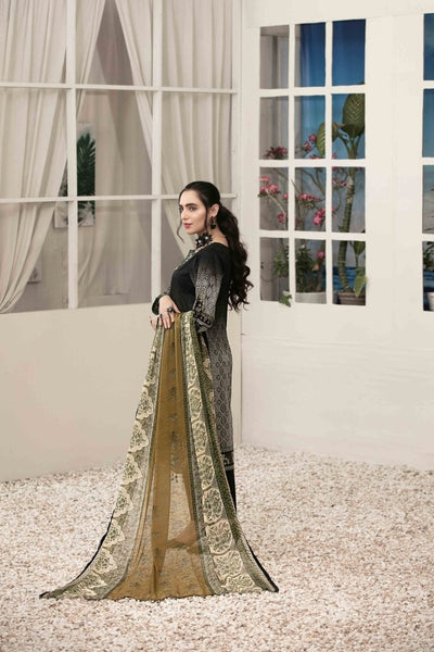 Amna Sohail By Tawakkal Fabrics 3 Piece Stitched Renee Chiffon Dupatta Suit D-1454-B