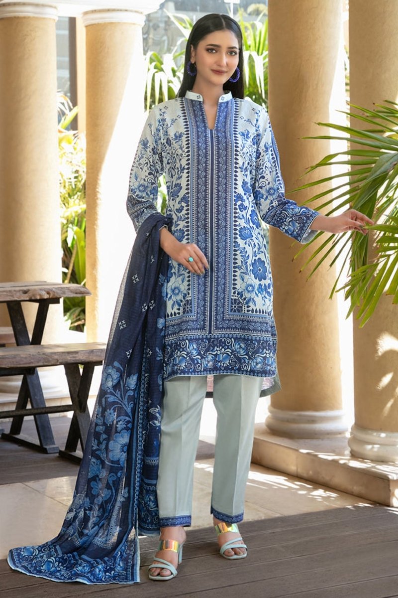 Tawakkal Fabrics 3 Piece Stitched Printed Bana Dora  lawn Suit - D-1500