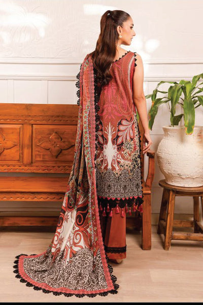 FIRDOUS 3 Piece Unstitched Digital Printed Cambric Suit - D-20334 B