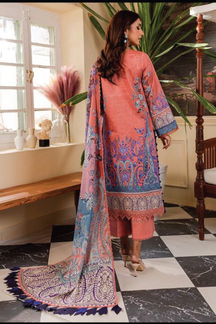 FIRDOUS 3 Piece Unstitched Digital Printed Cambric Suit - D-20340 B