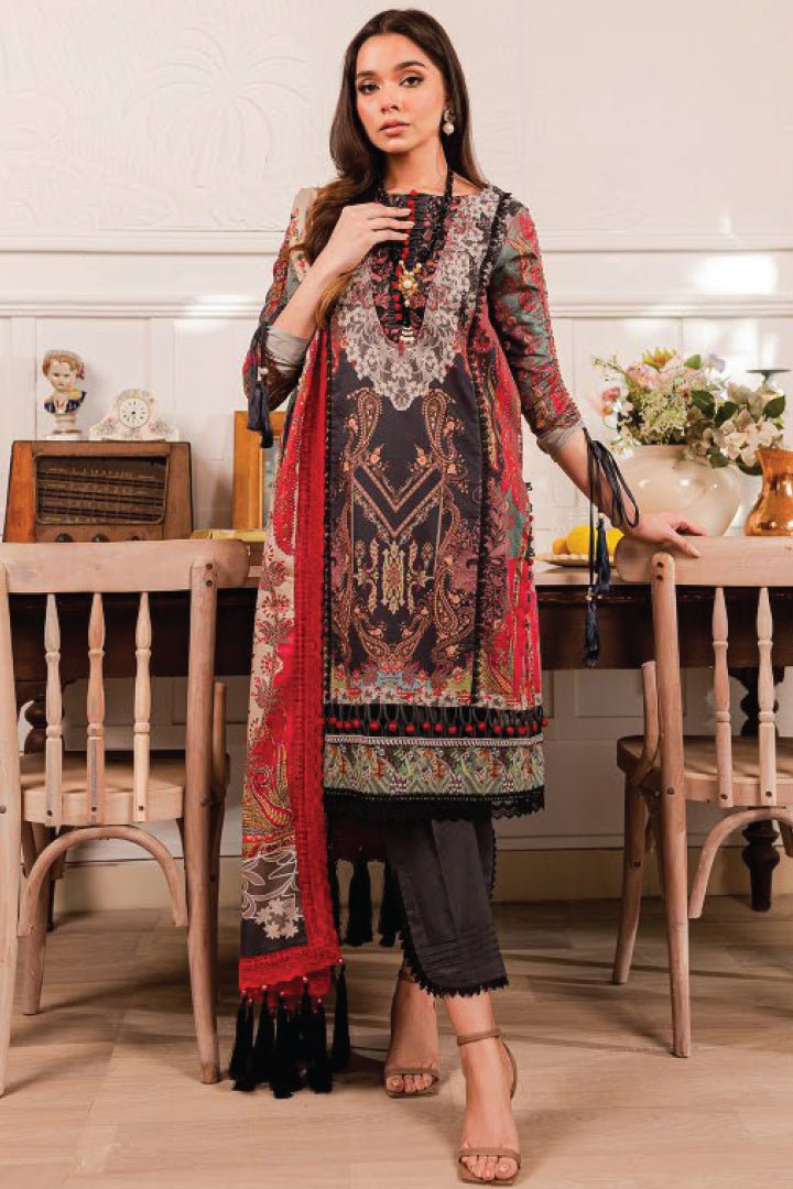 FIRDOUS 3 Piece Unstitched Digital Printed Cambric Suit - D-20350 B