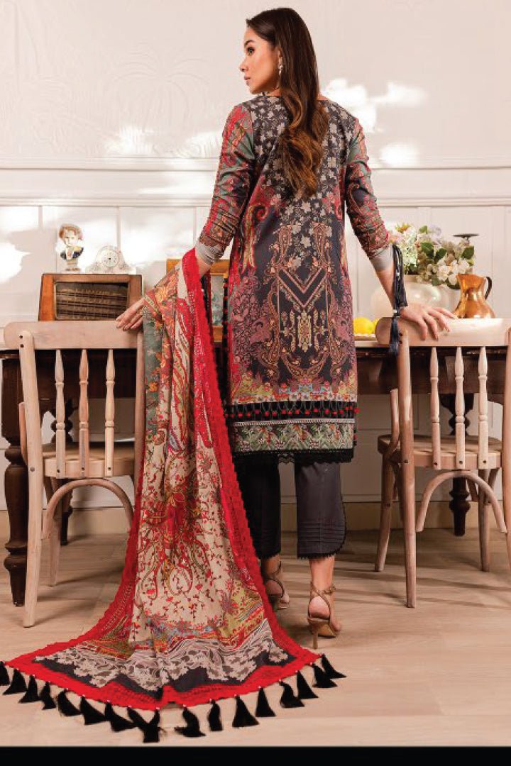 FIRDOUS 3 Piece Unstitched Digital Printed Cambric Suit - D-20350 B