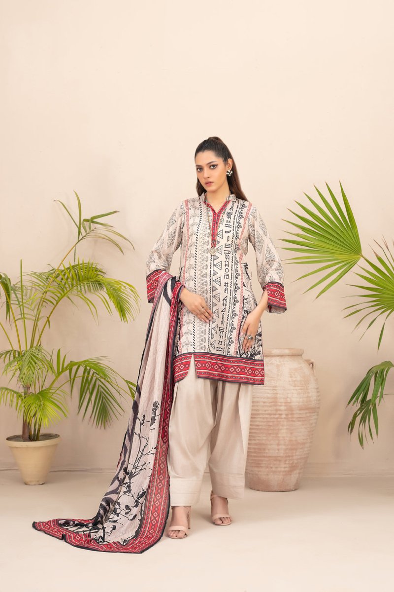 Tawakkal Fabrics 3 Piece Stitched Digital Printed Lawn Suit - D-2197