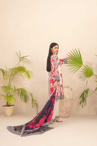 Tawakkal Fabrics 3 Piece Stitched Digital Printed Lawn Suit - D-2200
