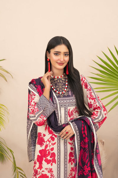 Tawakkal Fabrics 3 Piece Stitched Digital Printed Lawn Suit - D-2200