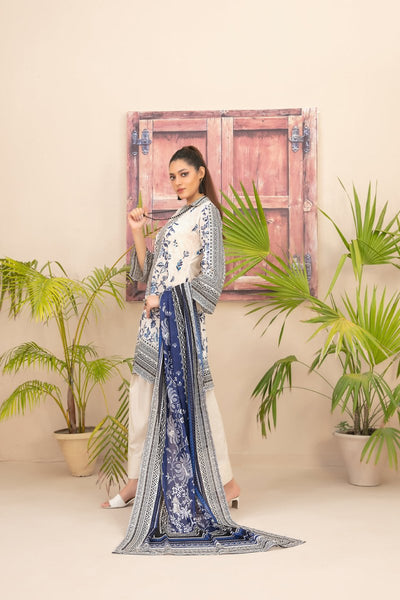 Tawakkal Fabrics 3 Piece Stitched Digital Printed Lawn Suit - D-2201