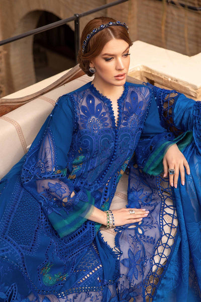 Maria. B 03 Piece Unstitched Printed Embroidered Lawn Suit - D-2404-B